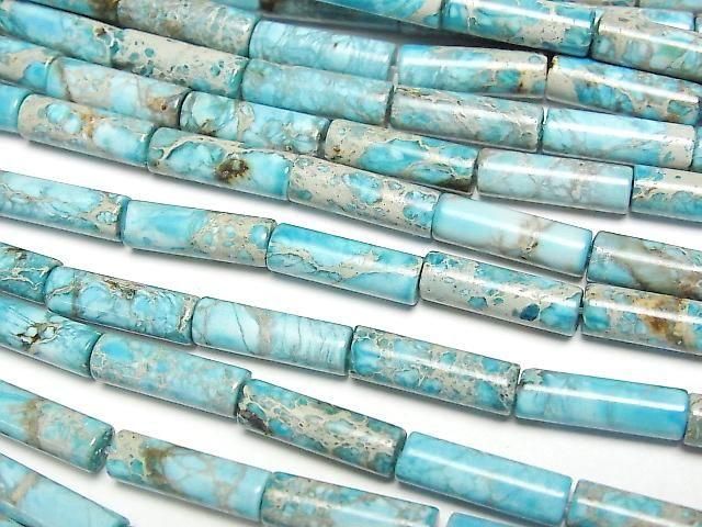 Light Blue Kaolinite Tube 13x4x4mm 1strand beads (approx. 15 inches/38 cm)