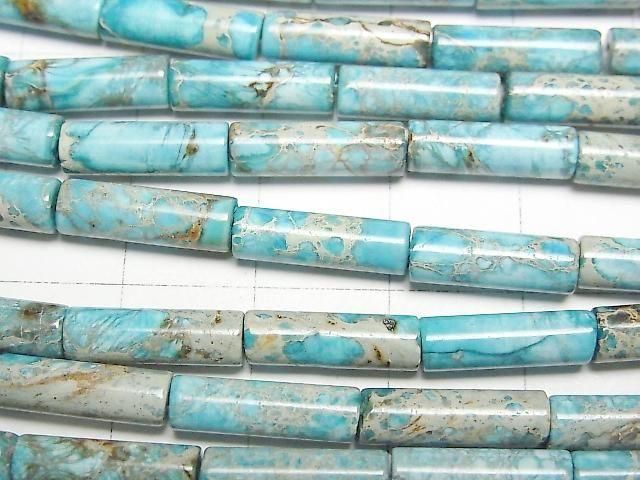 Light Blue Kaolinite Tube 13x4x4mm 1strand beads (approx. 15 inches/38 cm)