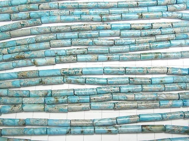 Light Blue Kaolinite Tube 13x4x4mm 1strand beads (approx. 15 inches/38 cm)