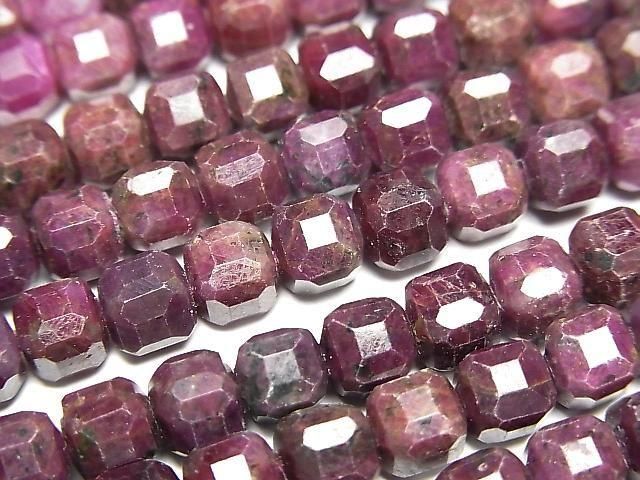 Hochwertig! Lila Saphir AA Würfelform 6x6x6mm Halb- oder 1Strang-Perlen (ca. 15 Zoll/38 cm)