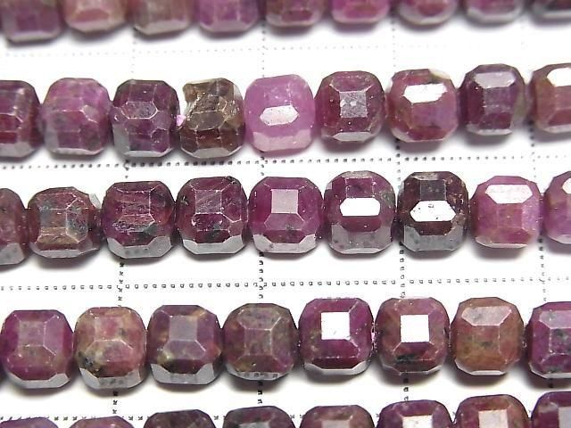 Hochwertig! Lila Saphir AA Würfelform 6x6x6mm Halb- oder 1Strang-Perlen (ca. 15 Zoll/38 cm)