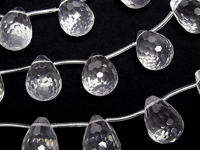 Kristall AAA Tropfen facettierte Briolette 20x15x15mm Halb- oder 1Strang-Perlen (7 Stück)