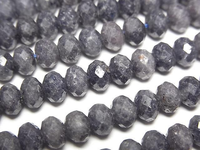 Hochwertig! Saphir AA++ facettierte Knopf-Rondelle 6x6x4mm halbe oder 1 Strang Perlen (ca. 15 Zoll/37 cm)
