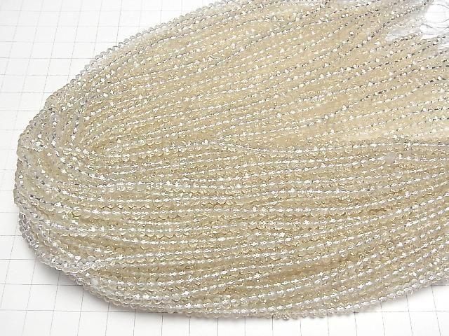 Goldener Labradorit AAA- facettierte Knopf-Rondelle 4.5x4.5x3mm halb oder 1strang Perlen (ca. 15 Zoll/37 cm)