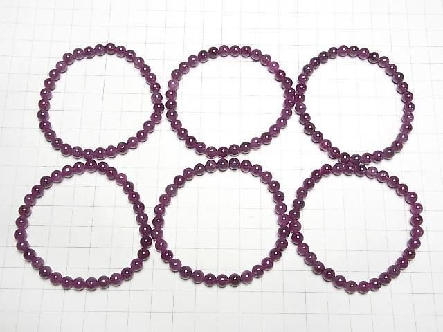 Lila Saphir AA++ Rund 6mm Armband