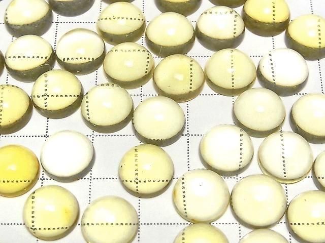 Gelber Bernstein Rund Cabochon 12x12mm 2 Stück