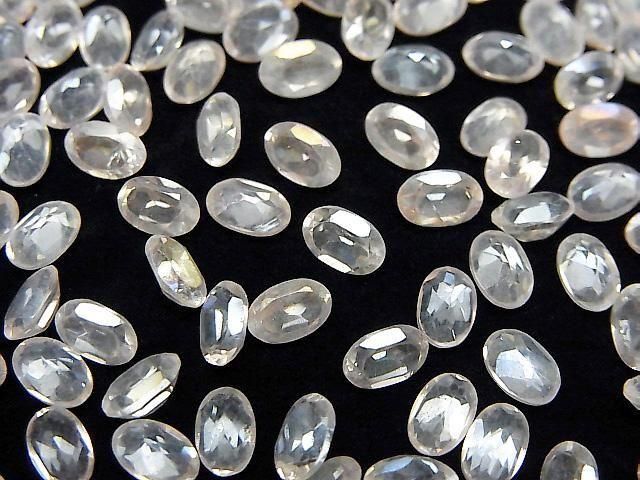 Hellrosa Flash Kristall AAA- Lose Oval Facettierte Steine 6x4mm 10 Stück
