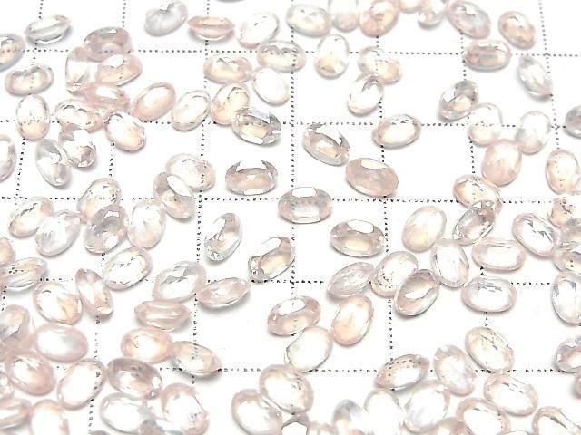 Hellrosa Flash Kristall AAA- Lose Oval Facettierte Steine 6x4mm 10 Stück