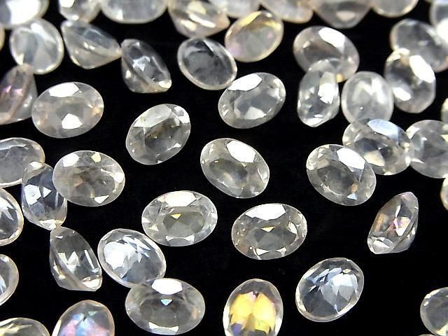 Hellrosa Flash Kristall AAA- Lose Oval Facettierte Steine 8x6mm 5 Stück