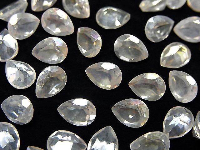 Hellrosa Flash Kristall AAA- Lose Tropfenform Facettierte Steine 8x6mm 5 Stück