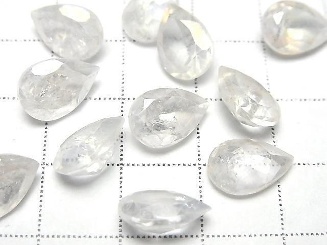 Aqua Kristall AAA- Lose Steine Tropfenform Facettiert 12x8mm 2 Stück