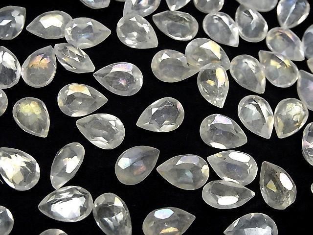 Aqua Kristall AAA- Lose Steine Tropfenform Facettiert 12x8mm 2 Stück