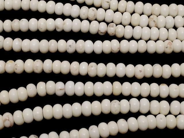 Magnesite Rondelle 6x6x4mm 1strand beads (aprx.15inch/37cm)