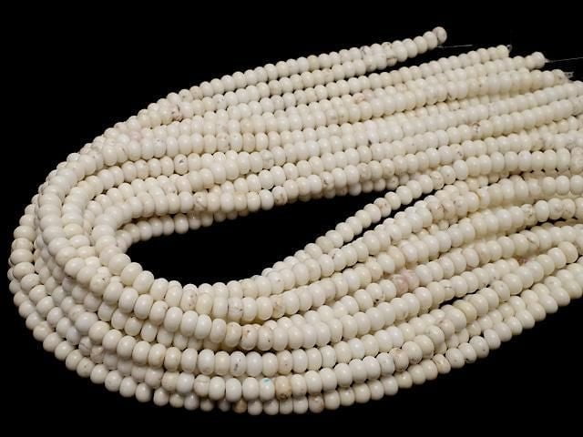 Magnesite Rondelle 6x6x4mm 1strand beads (aprx.15inch/37cm)