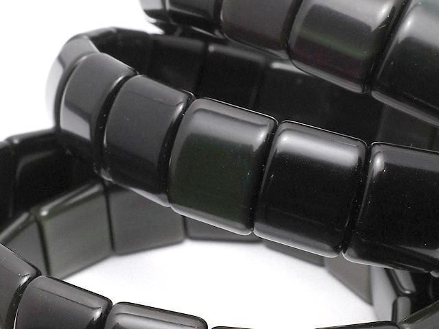 Regenbogenobsidian AAA 2-Loch Rechteck 14x11x5,5mm 1 Strang Perlen (Armband)