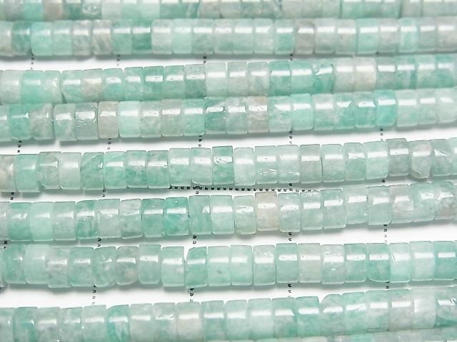 Amazonit AA Rondelle (Heishi) 4x4x2mm 1 Strang Perlen (ca. 15 Zoll/36 cm)