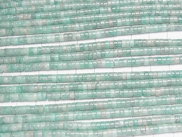 Amazonit AA Rondelle (Heishi) 4x4x2mm 1 Strang Perlen (ca. 15 Zoll/36 cm)