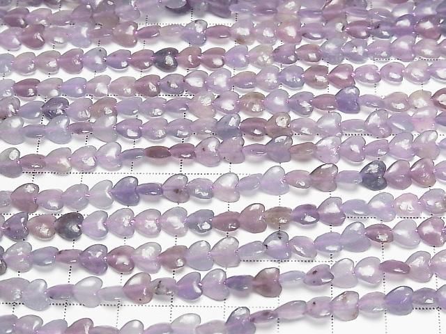 Lepidolith AA Herz mit vertikalem Loch 6x6mm 1 Strang Perlen (ca. 14 Zoll/34 cm)