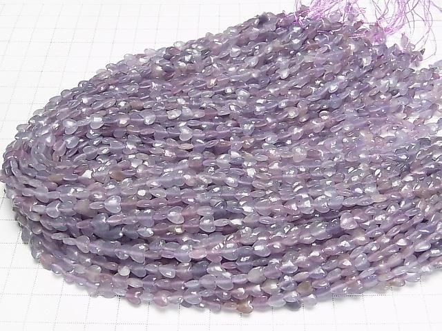 Lepidolith AA Herz mit vertikalem Loch 6x6mm 1 Strang Perlen (ca. 14 Zoll/34 cm)
