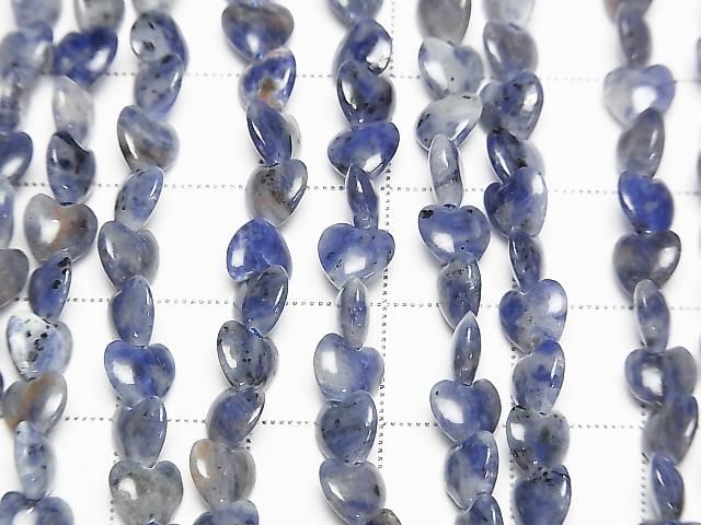 Sodalith AA Herz mit vertikalem Loch 6x6mm 1 Strang Perlen (ca. 15 Zoll/36 cm)