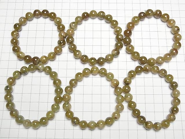 Grüner Granat AA+ Runde 10mm Armband