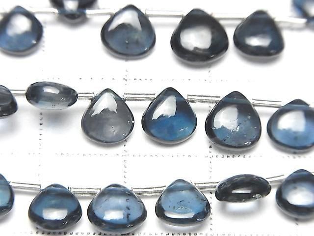 Hochwertiger London Blue Topas AAA Kastanie (Glatt) Halb oder 1 Strang Perlen (ca. 8 Zoll/20 cm)