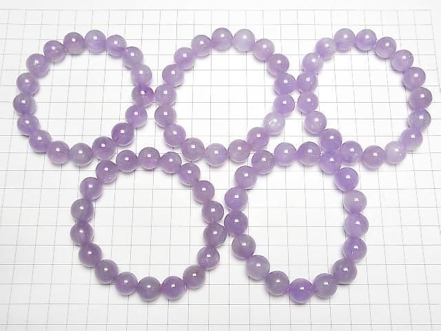 Hasenhaarfärbiger Amethyst Rund 12mm Armband