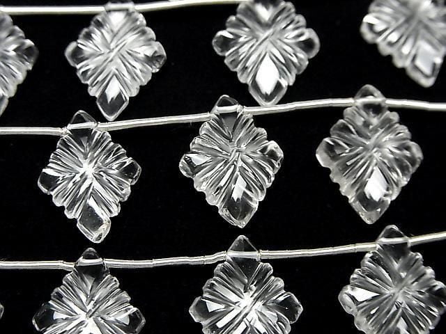 High Quality Crystal AAA Lozenge Carving 1strand beads (8 pcs)