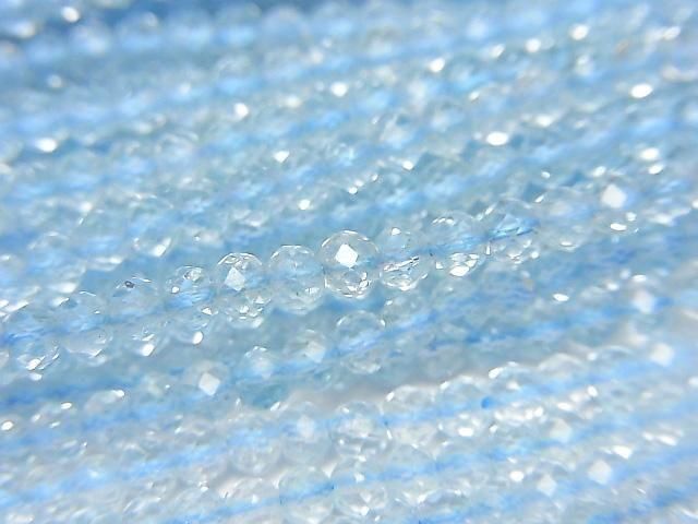 High Quality! Sky Blue Topaz AAA- Faceted Round 3mm Half or 1strand beads (approx. 12 inches/30 cm)