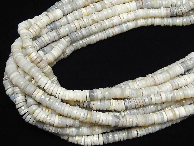 Australischer Edelopal AA Rondelle (Heishi) 1strang Perlen (ca. 15 Zoll/38 cm)