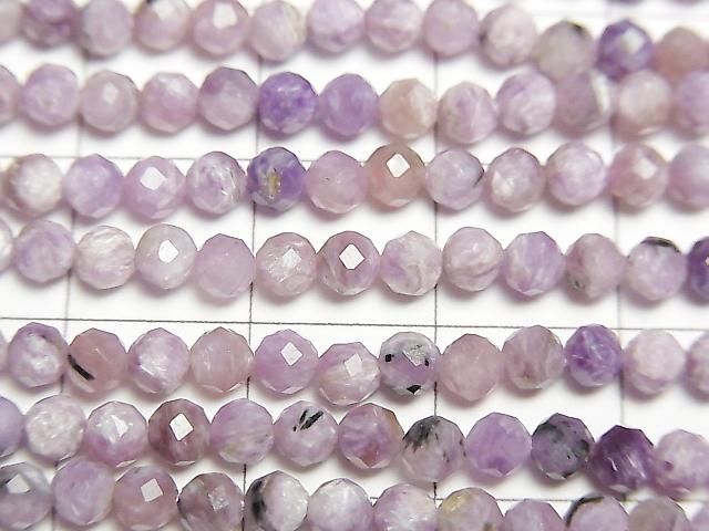High Quality! Charoite AA Faceted Round 3.5mm 1strand beads (aprx.15inch/37cm)
