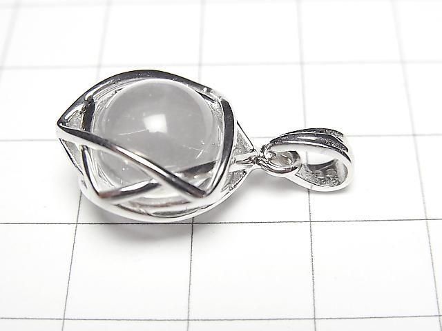 Indischer Himalaya-Kristall 11mm Ball Sternanhänger Silber 925 1 Stück