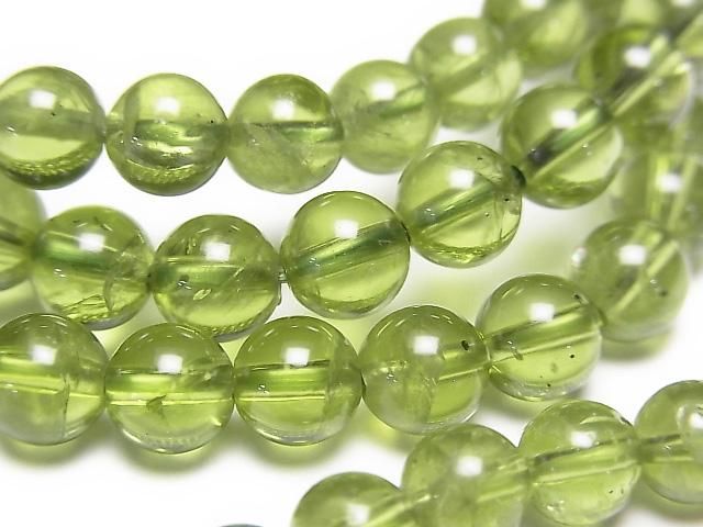 橄欖石 AAA- 圓形 6.5毫米 1串 珠子 (手鍊)