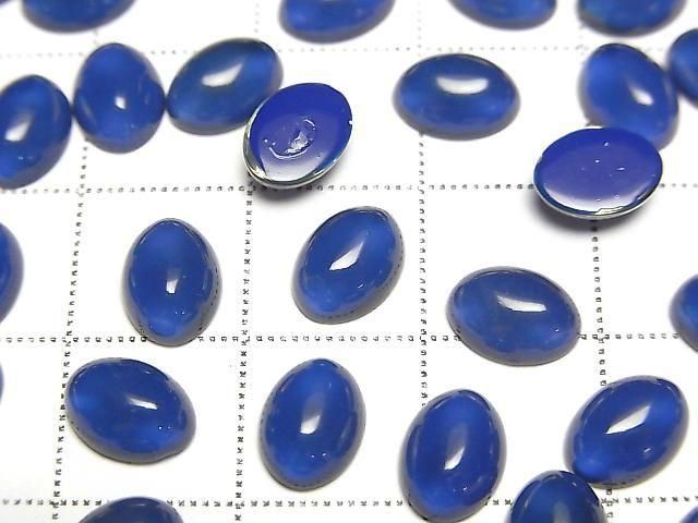 Blauer Bernstein Oval Cabochon 8x6mm 5 Stück
