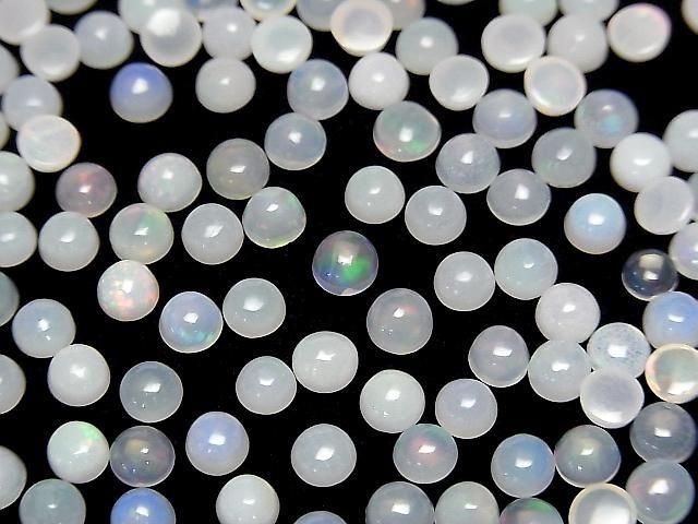 Äthiopischer Opal AA+ Rund Cabochon 4x4mm 20 Stück