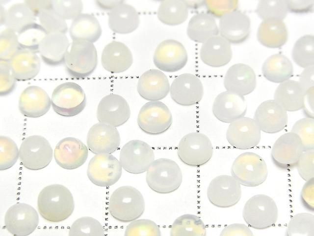 Äthiopischer Opal AA+ Rund Cabochon 4x4mm 20 Stück