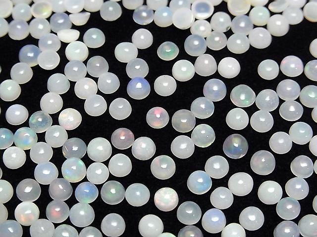 Äthiopischer Opal AA+ Rund Cabochon 4x4mm 20 Stück
