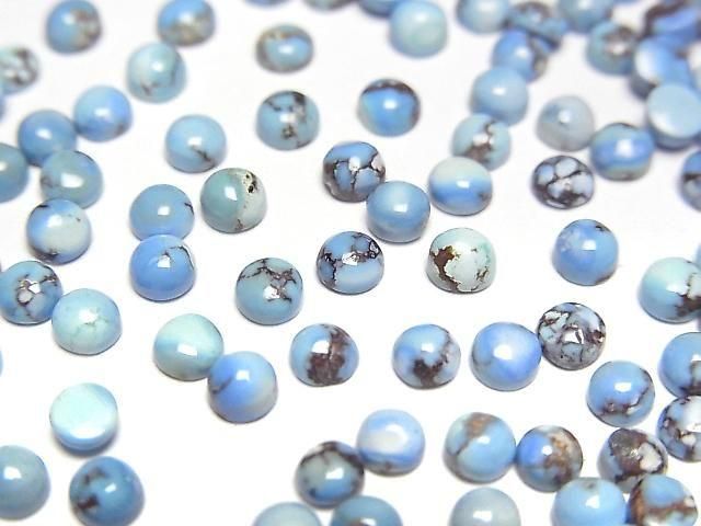 Golden Hill Türkis runder Cabochon 3x3 mm 10 Stück