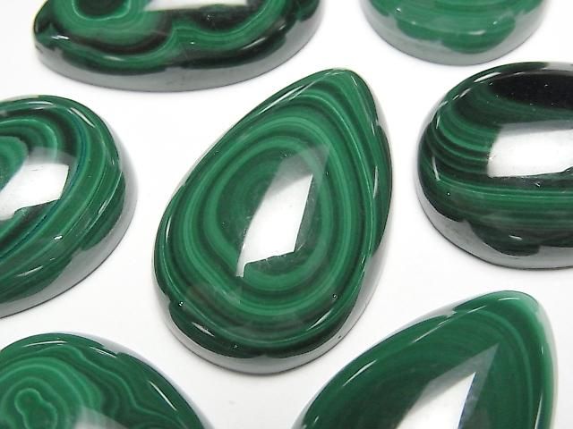 Malachit AAA Birnenform Cabochon 30x20mm 2Stk