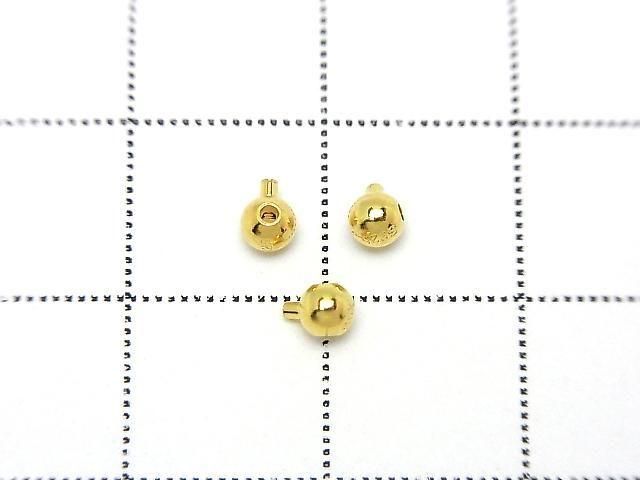 Silver 925 Micro Crimp Bead (Round 3mm, 18KGP, 2pcs)