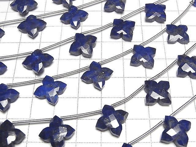 Lapislazuli AA++ Deformierter facettierter Quadrat 15x15mm 1 Strang Perlen (5 Stück)