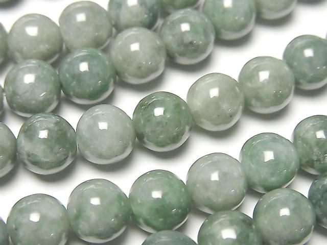 Jadeite birmane AA++ Perles rondes 8mm demi-fil ou 1 fil (environ 15 pouces/36 cm)