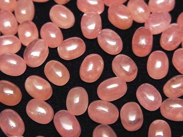 Argentinischer Rhodochrosit AAA Oval Cabochon 7x5mm 3Stk