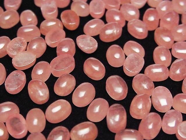 Argentinischer Rhodochrosit AAA Oval Cabochon 7x5mm 3Stk