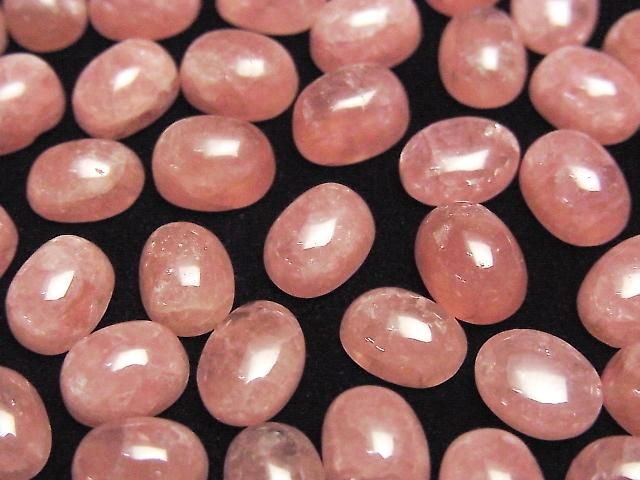 Argentinischer Rhodochrosit AA++ Oval Cabochon 8x6mm 2Stk