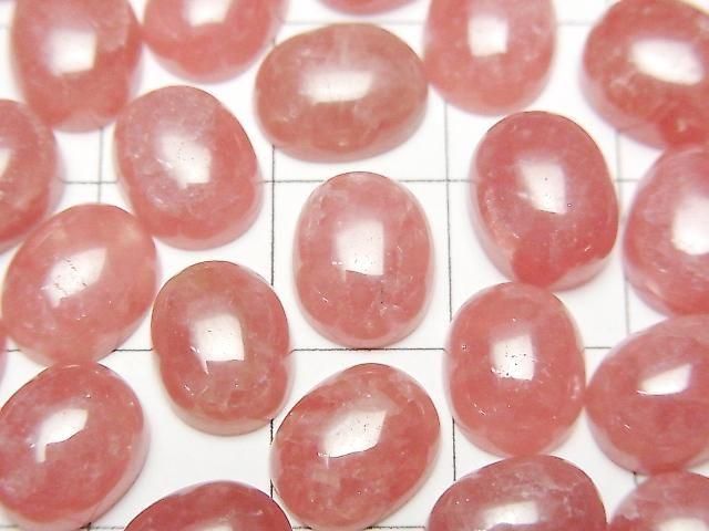 Argentinischer Rhodochrosit AA++ Oval Cabochon 10x8mm 1Stk