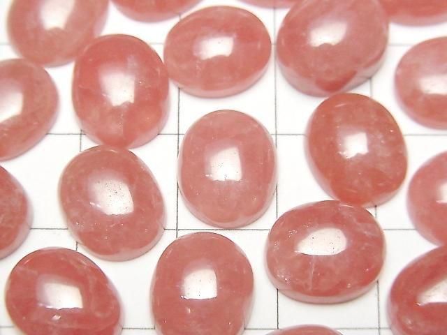 Argentinischer Rhodochrosit AA++ Oval Cabochon 12x10mm 1Stk