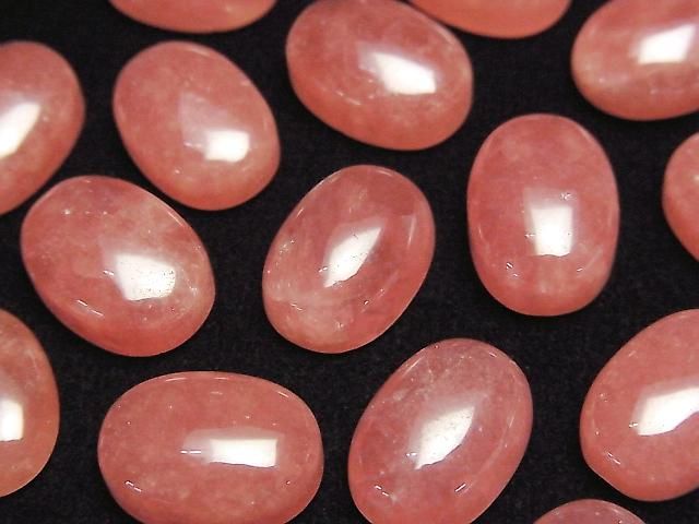 Argentinischer Rhodochrosit AAA Oval Cabochon 14x10mm 1Stk