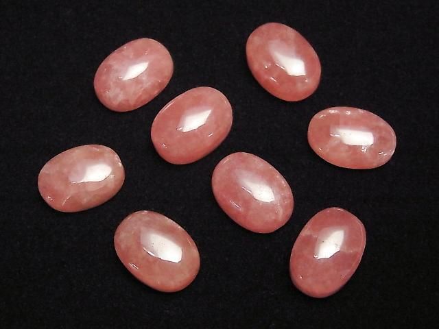 Argentinischer Rhodochrosit AA++ Oval Cabochon 14x10mm 1Stk