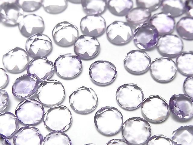 Hochwertiger Amethyst AAA runde Rosenschliff 6x6mm 5 Stück